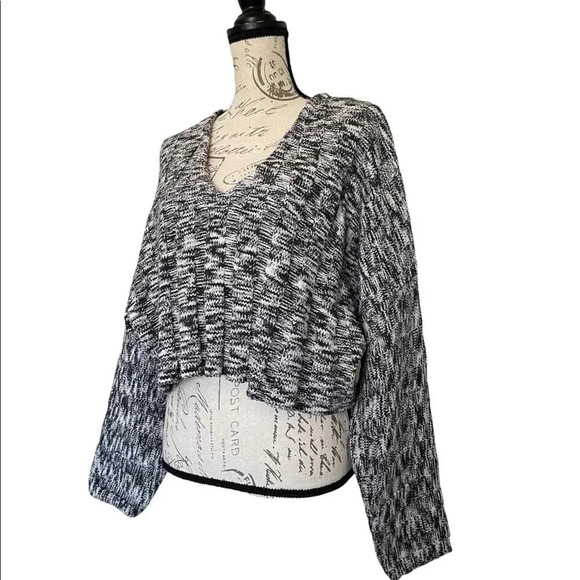 NEW Forever 21 Sweater Hi-Low Heavyweight V-Neck Knit Pullover Y2K 90s Large - Picture 6 of 8